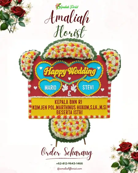 Papan Bunga Pernikahan Glapansari